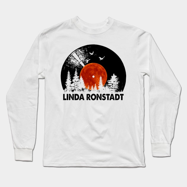 Linda Record Forest Music Gift Long Sleeve T-Shirt by Mountain River Landscape